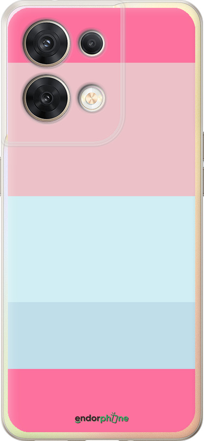 Силиконовый чехол Полосы1 для Oppo Reno8 5G - 4589u-2614 изображение 