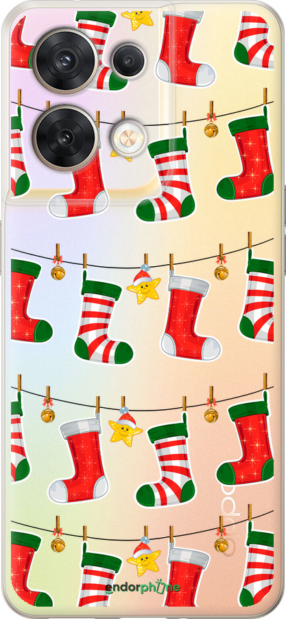 Силиконовый чехол Новогодний 9 для Oppo Reno8 5G - 4622u-2614 изображение 