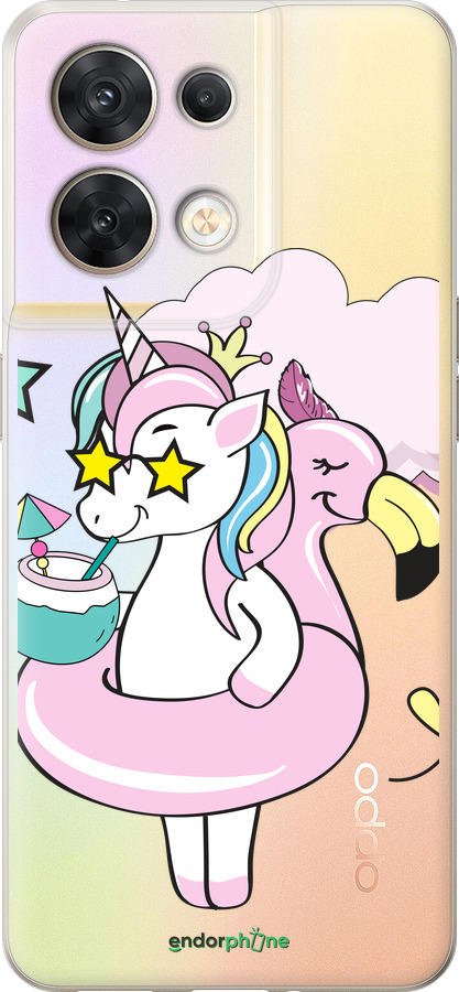 Силиконовый чехол Crown Unicorn для Oppo Reno8 5G - 4660u-2614 изображение 