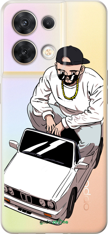 Силиконовый чехол Тачка для Oppo Reno8 5G - 4663u-2614 изображение 