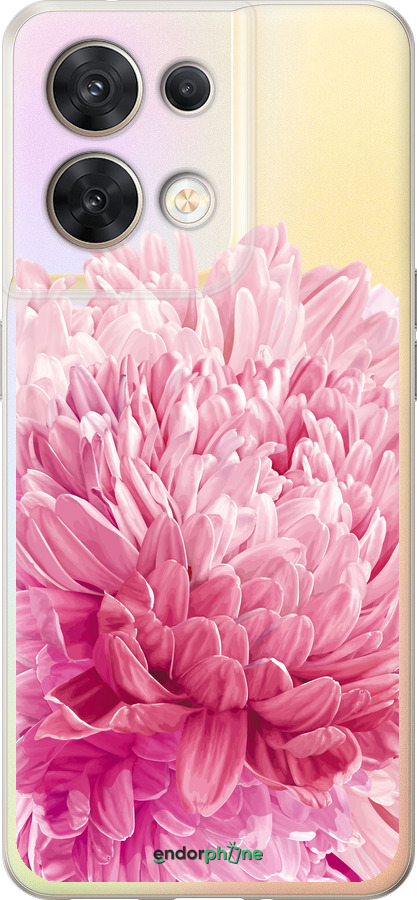 Силиконовый чехол Хризантема для Oppo Reno8 5G - 4666u-2614 изображение 