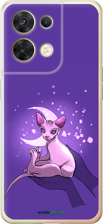 Силиконовый чехол Кот2 для Oppo Reno8 5G - 4676u-2614 изображение 
