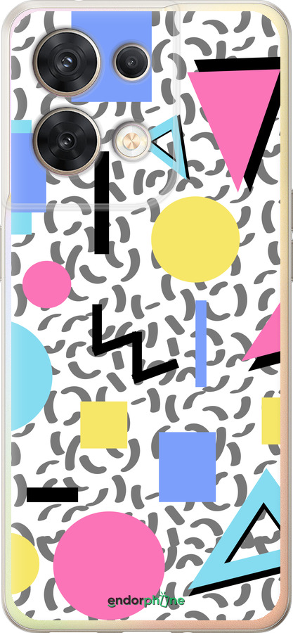 Силиконовый чехол Color shapes для Oppo Reno8 5G - 4893u-2614 изображение 