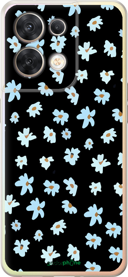 Силиконовый чехол Цветочный для Oppo Reno8 5G - 4900u-2614 изображение 