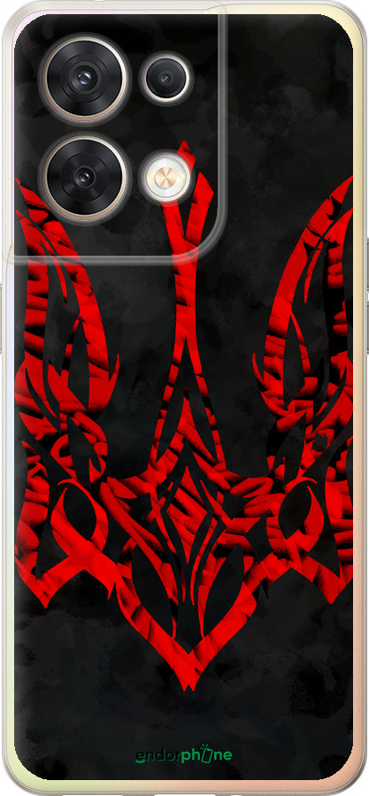 Силиконовый чехол Герб Украины v4 для Oppo Reno8 5G - 5319u-2614 изображение 