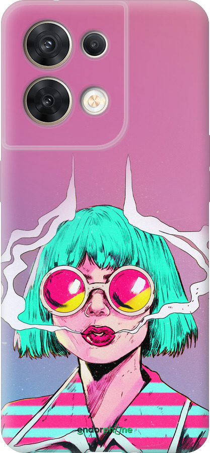 Силиконовый чехол Поп арт девушка для Oppo Reno8 5G - 5378u-2614 изображение 
