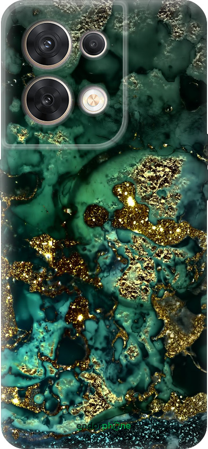 Силіконовий чехол Мармур золото багатство для Oppo Reno8 5G - 5419u-2614 изображение 