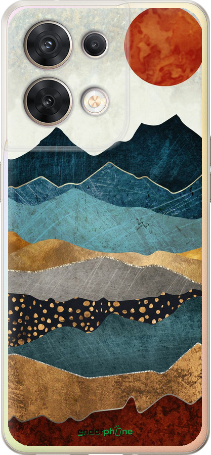 Силиконовый чехол Закат горы для Oppo Reno8 5G - 5434u-2614 изображение 