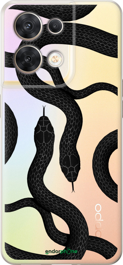 Силиконовый чехол Змеи для Oppo Reno8 5G - 5473u-2614 изображение 