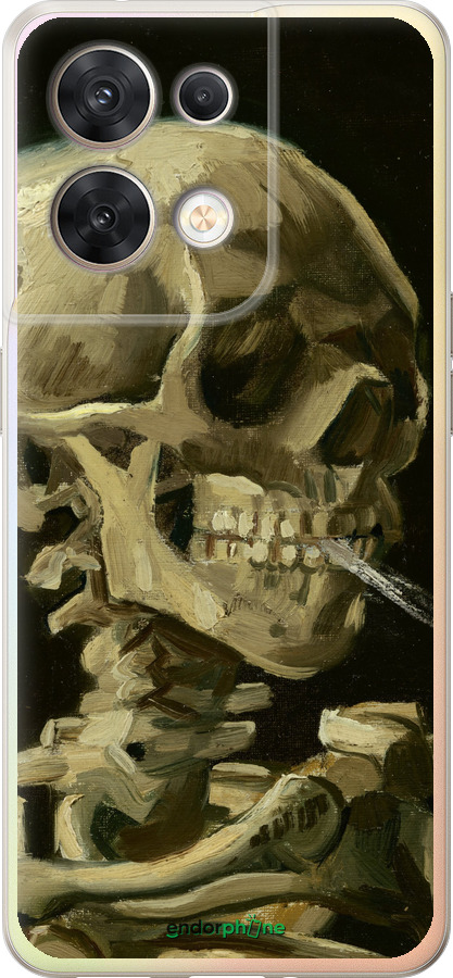 Силиконовый чехол Винсент Ван Гог. Череп для Oppo Reno8 5G - 5544u-2614 изображение 