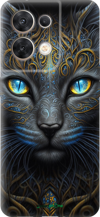 Силиконовый чехол Кошка для Oppo Reno8 5G - 5548u-2614 изображение 