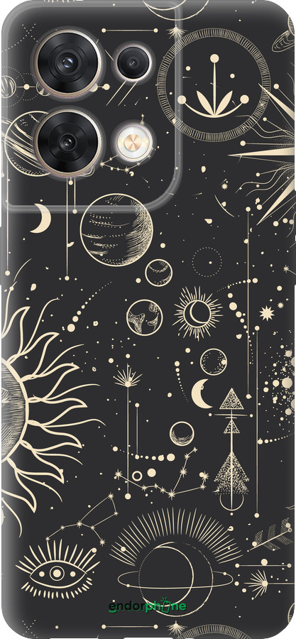 Силиконовый чехол Фаза луны для Oppo Reno8 5G - 5605u-2614 изображение 