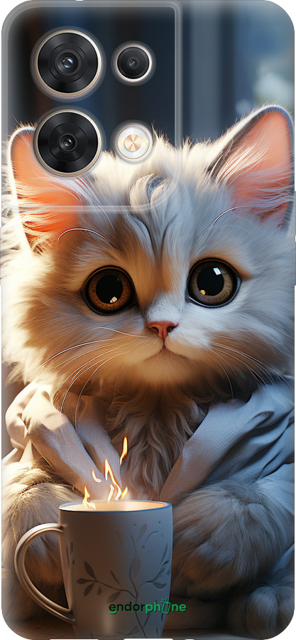 Силиконовый чехол White cat для Oppo Reno8 5G - 5646u-2614 изображение 