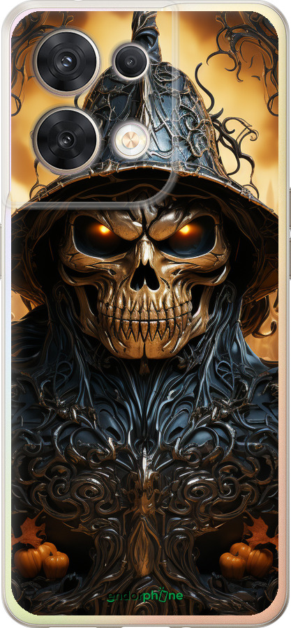 Силиконовый чехол Череп 2 для Oppo Reno8 5G - 5652u-2614 изображение 