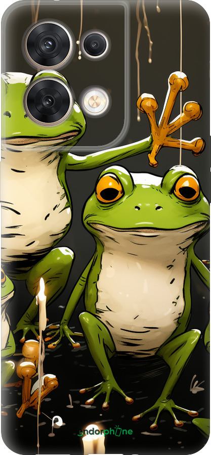 Силиконовый чехол Жабки 2 для Oppo Reno8 5G - 5657u-2614 изображение 