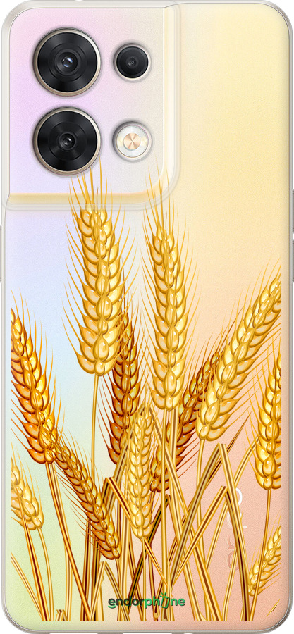 Силиконовый чехол Колоски пшеници для Oppo Reno8 5G - 5866u-2614 изображение 