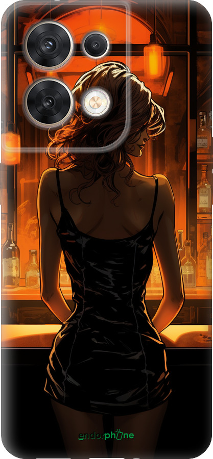 Силіконовий чехол Чохол для телефону Дівчина в барі для Oppo Reno8 5G - 5947u-2614 изображение 