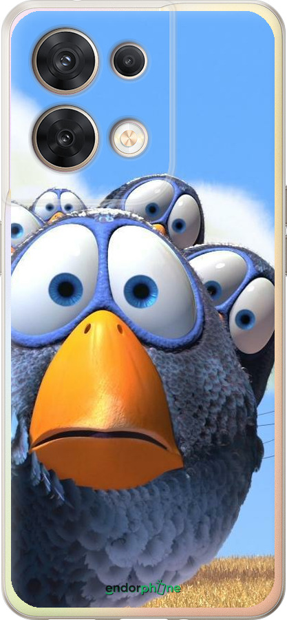 Силиконовый чехол Angry Birds для Oppo Reno8 5G - 6008u-2614 изображение 