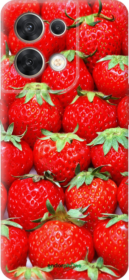 Силиконовый чехол Клубника для Oppo Reno8 5G - 6020u-2614 изображение 