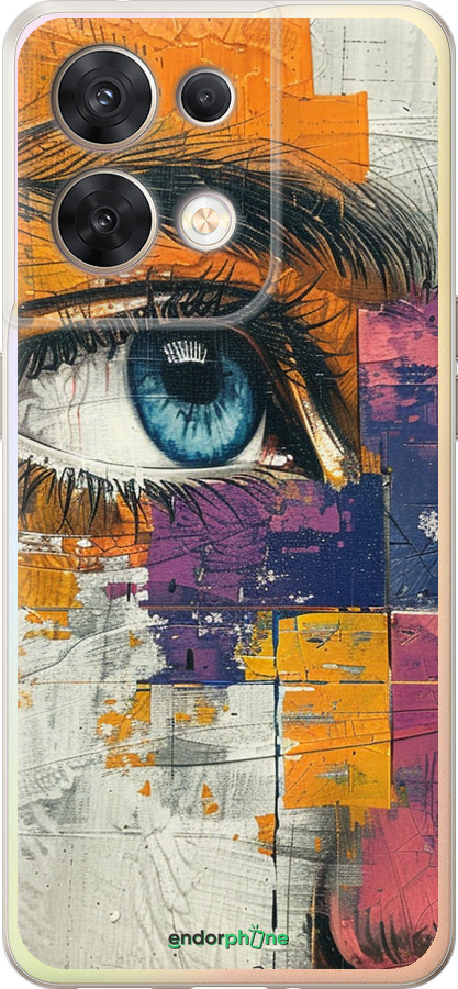 Силиконовый чехол Цветная фреска для Oppo Reno8 5G - 6032u-2614 изображение 