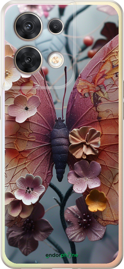 Силиконовый чехол Fairy Butterfly для Oppo Reno8 5G - 6048u-2614 изображение 