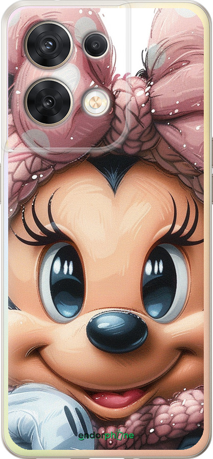 Силиконовый чехол Минни Маус с бантиком для Oppo Reno8 5G - 6055u-2614 изображение 