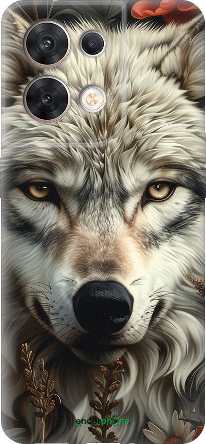 Силіконовий чехол Вовчий погляд для Oppo Reno8 5G - 6066u-2614 изображение 