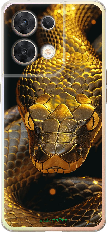 Силиконовый чехол Golden snake для Oppo Reno8 5G - 6072u-2614 изображение 