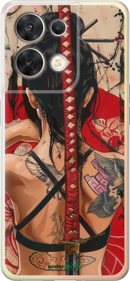 Силиконовый чехол Тайна катаны для Oppo Reno8 5G - 6074u-2614 изображение 