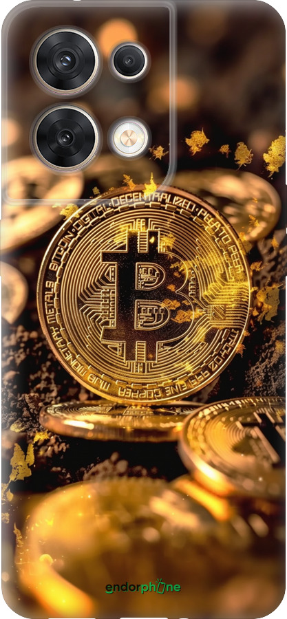 Силіконовий чехол Золота лихоманка біткойна для Oppo Reno8 5G - 6089u-2614 изображение 