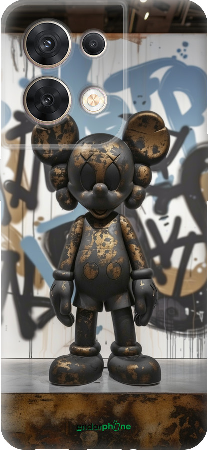 Силиконовый чехол Bronze kaws v2 для Oppo Reno8 5G - 6098u-2614 изображение 