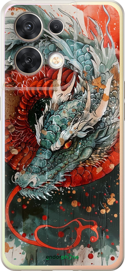 Силиконовый чехол Стихия огня для Oppo Reno8 5G - 6101u-2614 изображение 