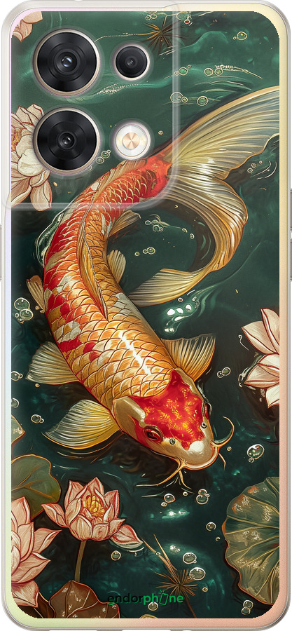 Силиконовый чехол Мелодия Лотоса для Oppo Reno8 5G - 6106u-2614 изображение 