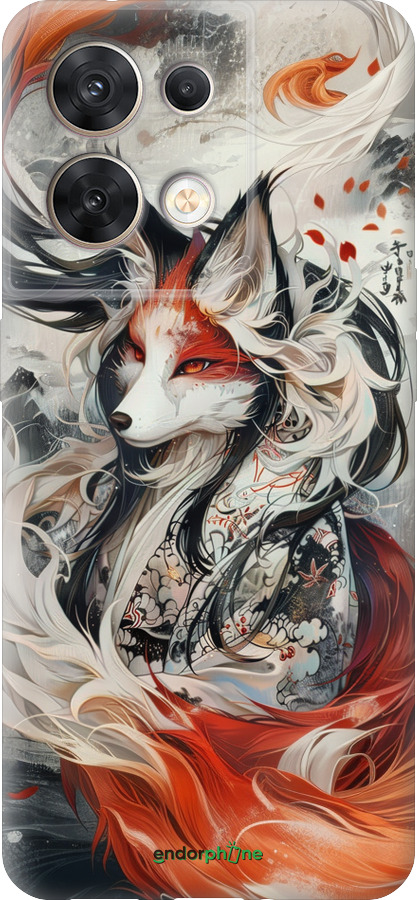 Силиконовый чехол Дух кицунэ' для Oppo Reno8 5G - 6107u-2614 изображение 
