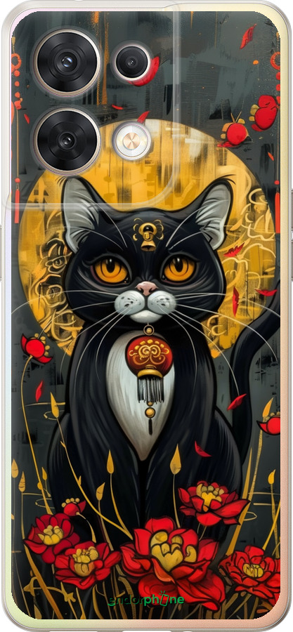 Силиконовый чехол China Cat для Oppo Reno8 5G - 6134u-2614 изображение 