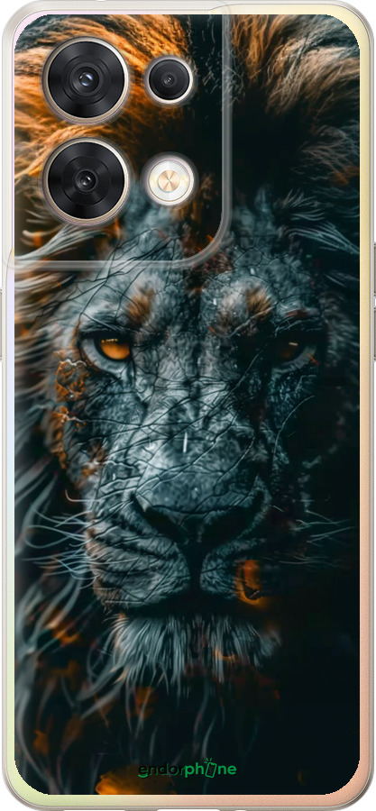 Силиконовый чехол Лев в сумерках для Oppo Reno8 5G - 6154u-2614 изображение 