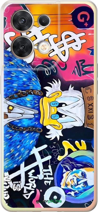 Силиконовый чехол Скрудж 2 для Oppo Reno8 5G - 6285u-2614 изображение 