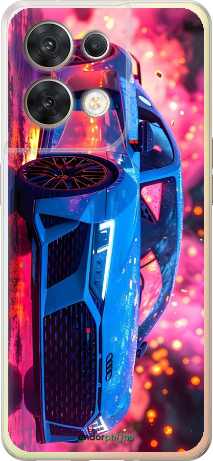 Силиконовый чехол Ауди для Oppo Reno8 5G - 6286u-2614 изображение 
