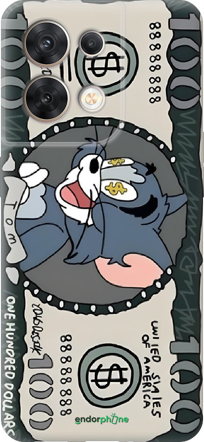 Силиконовый чехол Том и джерри для Oppo Reno8 5G - 6291u-2614 изображение 