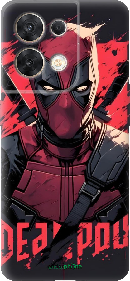 Силиконовый чехол Дедпул для Oppo Reno8 5G - 6293u-2614 изображение 