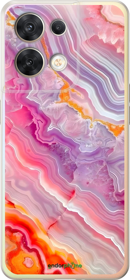 Силиконовый чехол Мрамор 2 для Oppo Reno8 5G - 6307u-2614 изображение 