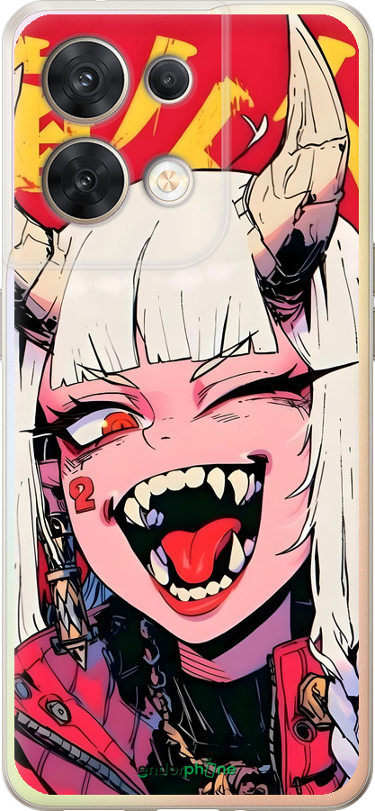 Силіконовий чехол Аніме демон для Oppo Reno8 5G - 6308u-2614 изображение 