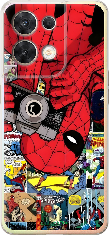 Силиконовый чехол Человек паук 2 для Oppo Reno8 5G - 6333u-2614 изображение 