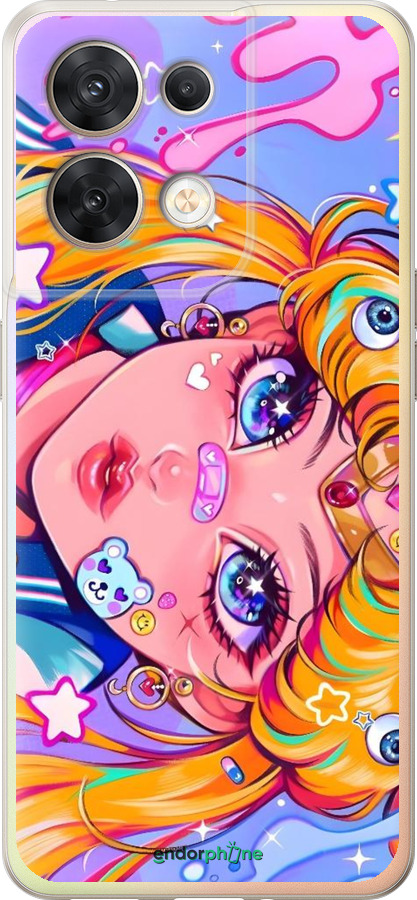 Силиконовый чехол Сейлор Мун 4 для Oppo Reno8 5G - 6353u-2614 изображение 