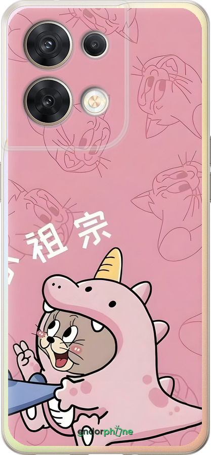 Силиконовый чехол Том и джерри 2 для Oppo Reno8 5G - 6359u-2614 изображение 