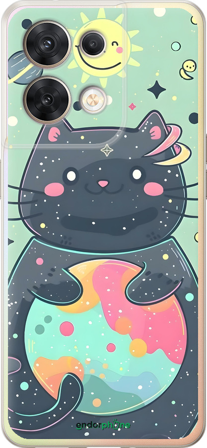 Силіконовий чехол Милый котик для Oppo Reno8 5G - 6364u-2614 изображение 