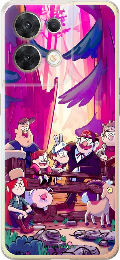 Силіконовий чехол Гравити Фолз для Oppo Reno8 5G - 6365u-2614 изображение 