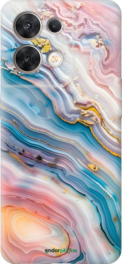Силіконовий чехол Мрамор красивый для Oppo Reno8 5G - 6376u-2614 изображение 