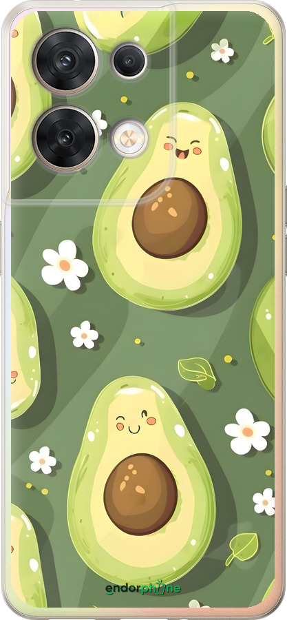 Силиконовый чехол Авокадо для Oppo Reno8 5G - 6380u-2614 изображение 