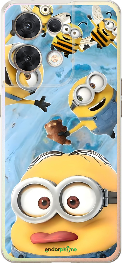 Силиконовый чехол Миньоны для Oppo Reno8 5G - 6386u-2614 изображение 